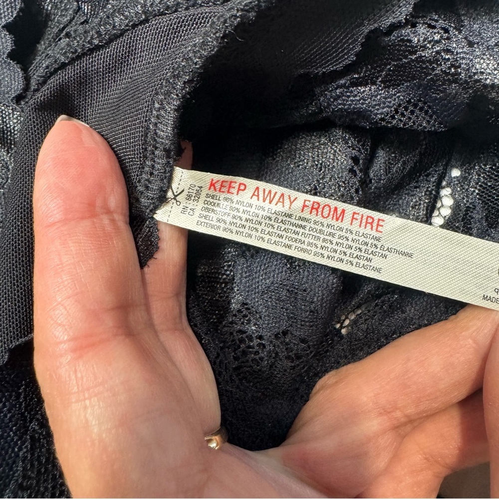 NWT New $98 Free People Dream Of Me Black Bodysuit Size L - Picture 7 of 9